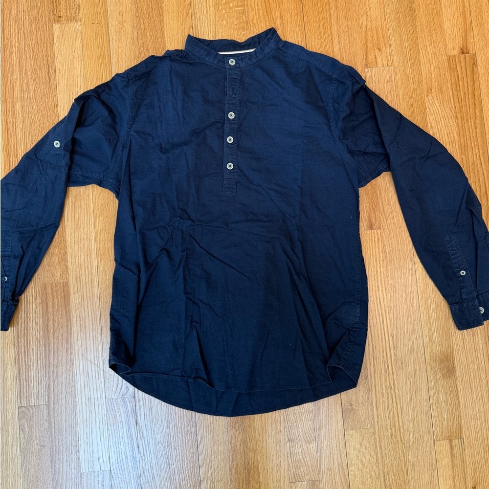 Men's Rig Navy Blue Button-Up Shirt